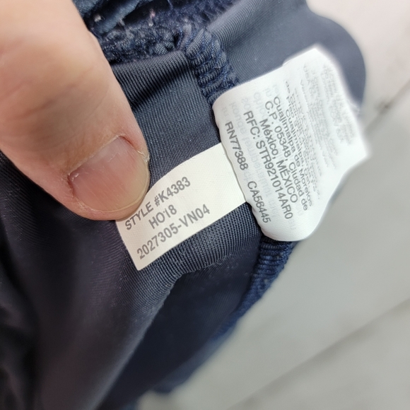 Madewell Women's Dark Blue Velour Wide Leg Cropped Drawstring Pants Size Large. - Picture 8 of 8